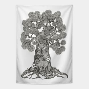 Animal Tree 3 Tapestry