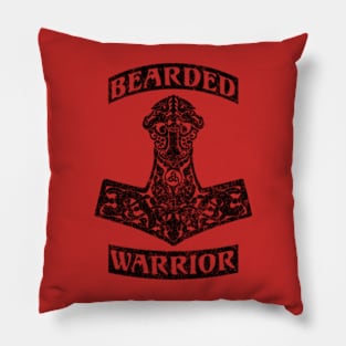 Bearded Warrior Damaged Pillow