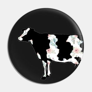 Watercolor Cactus Dairy Cow Silhouette  - NOT FOR RESALE WITHOUT PERMISSION Pin