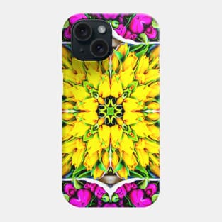 Colorful tulip bouquet pattern. Phone Case