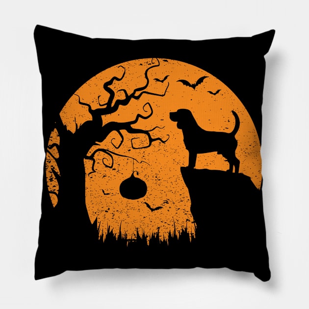 Beagle Dog Halloween Witch Costume Styled Beagle Mom Pillow by mrsmitful01