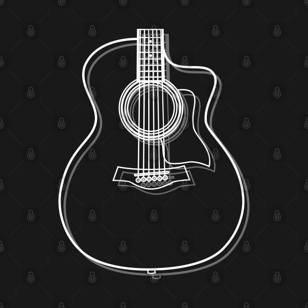 Auditorium Style Acoustic Guitar Body Outline Dark Theme by nightsworthy