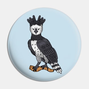 Harpy eagle cartoon illustration Pin