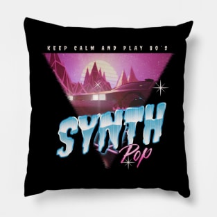 keep calm and play 80's Pillow
