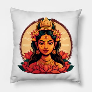 Divine lady goddess artistic graphic stylized sacred feminine Pillow