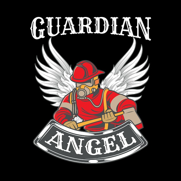 Fire Fighter Guardian Angel by HBfunshirts