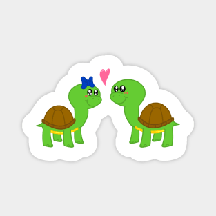 Turtle Love Girl + Boy Magnet