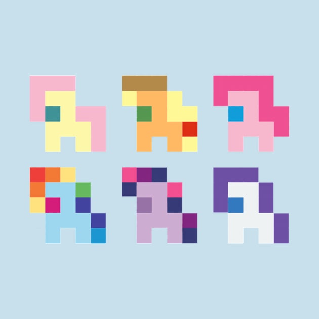 Pixel Ponies by sambeawesome