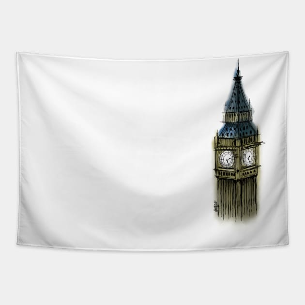 Big Ben Tapestry by colourofoctober