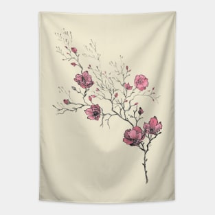 Red Flowers Tapestry