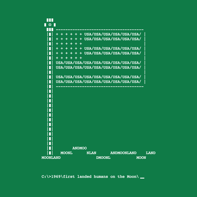 Moon USA flag ascii by FBdesign