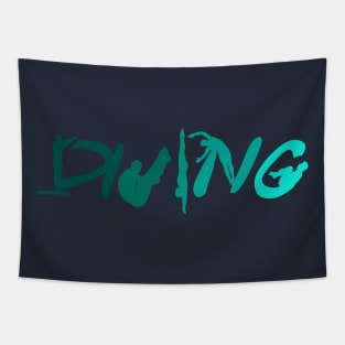 Funny Platform Springboard Diving High Diving Gifts Diver Coach Tapestry