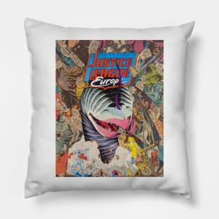 Justice League Europe (comic collage) Pillow