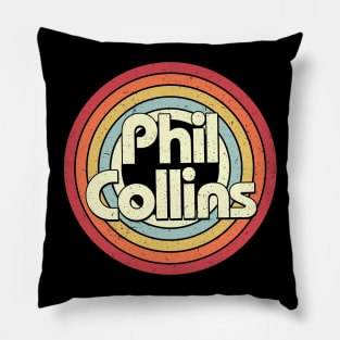 Phil Proud Name Retro Rainbow Tribute Pillow
