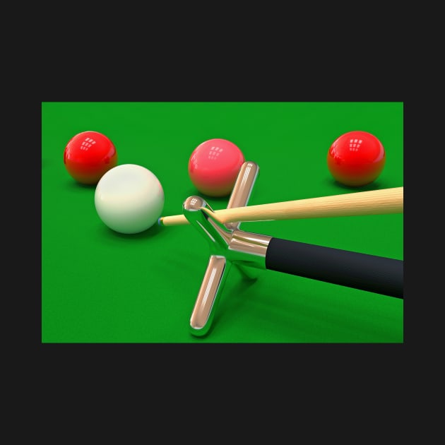 Snooker Balls and Table by galpinimages