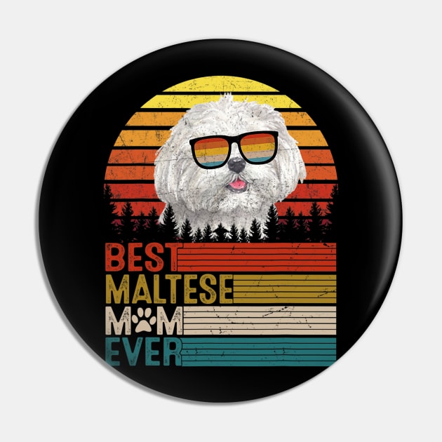 Vintage Best Maltese Mom Ever Pin by IainDodes