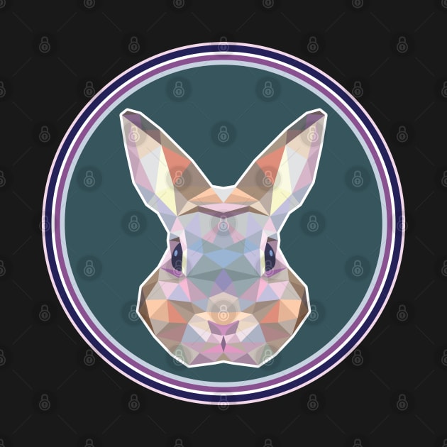 Rabbit Bunny Cute Pop Art Colorful Geometric Bunny Love by markz66
