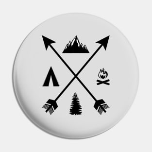 Wild camping adventure Pin