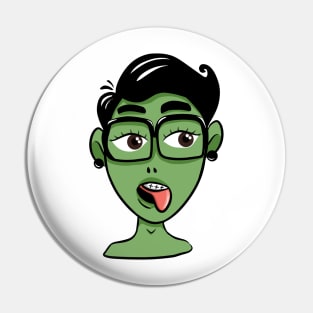 handsome alien Pin