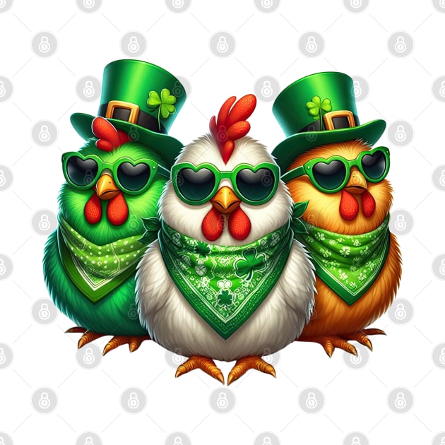 St Patricks Day Trio of Turkeys by Chromatic Fusion Studio