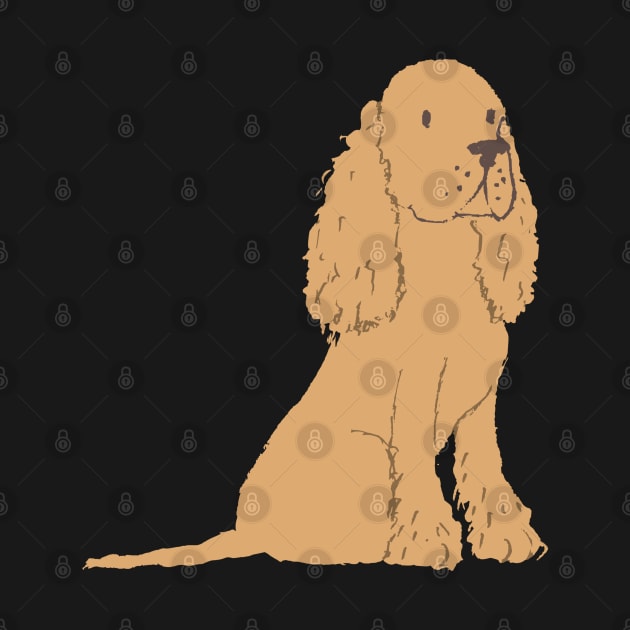 Golden Spaniel - Spaniel by HarrietsDogGifts