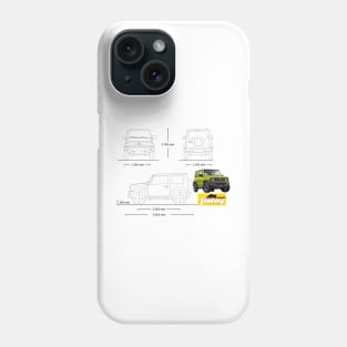 Suzuki Jimny Blueprint Phone Case