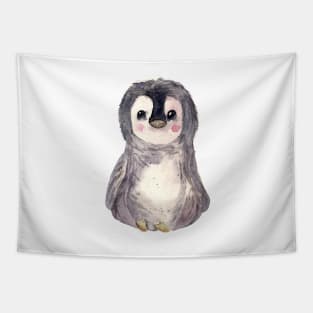 Cute Penguin Illustration Tapestry