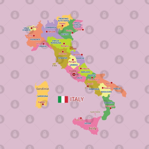 Administrative map of Italy by AliJun