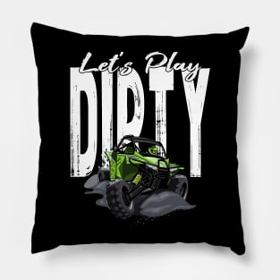 Vintage Retro Style UTV ATV Dirt Quad Little Four Wheeled Pillow