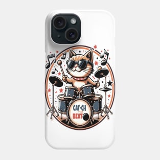 Groovy Cat Drummer, Catch the Beat Phone Case