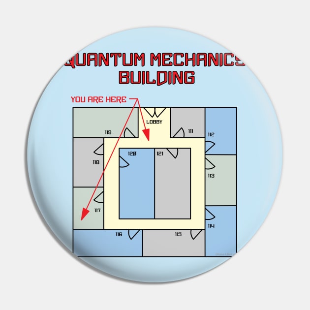 Quantum Mechanics Building Pin by Barthol Graphics