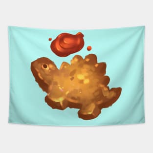 Dinosaur Chicken Nugget Tapestry