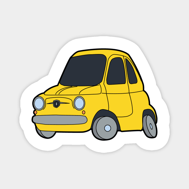 Fiat 500 Cute Magnet by Reujken