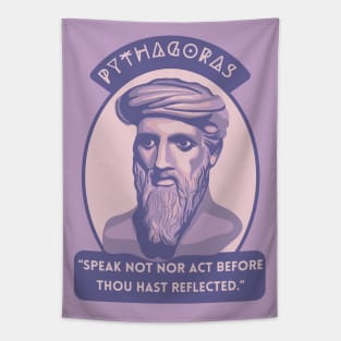 Pythagoras Portrait and Quote Tapestry