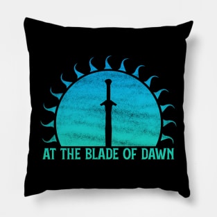 At the Blade of Dawn (Ocean): Fantasy Design Pillow