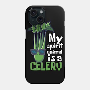 My Spirit Animal Is A Celery Funny Phone Case