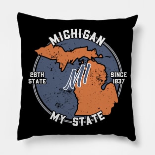 Michigan My State Patriot State Tourist Gift Pillow