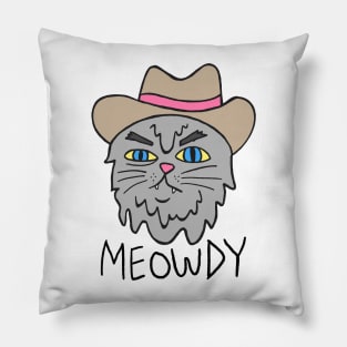 Meowdy Cat Pillow