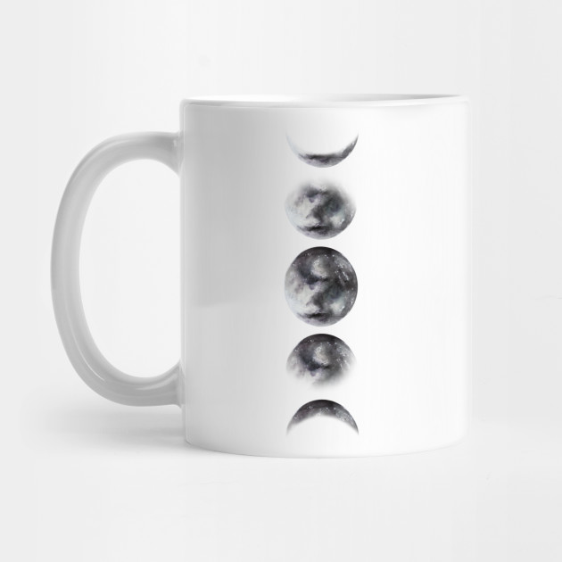 Moon Phases Watercolor Painting Moon Mug Teepublic