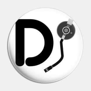 Dj Disc Jockey Turntable Arm Design Music Inspired Pin