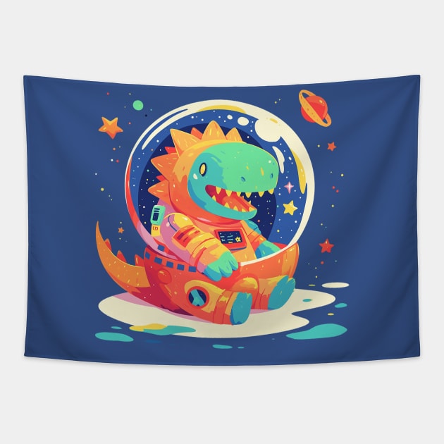 space dino Tapestry by dubcarnage