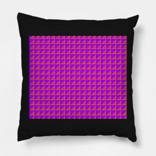 Purple and Reddish Pink Geometric Pattern Pillow