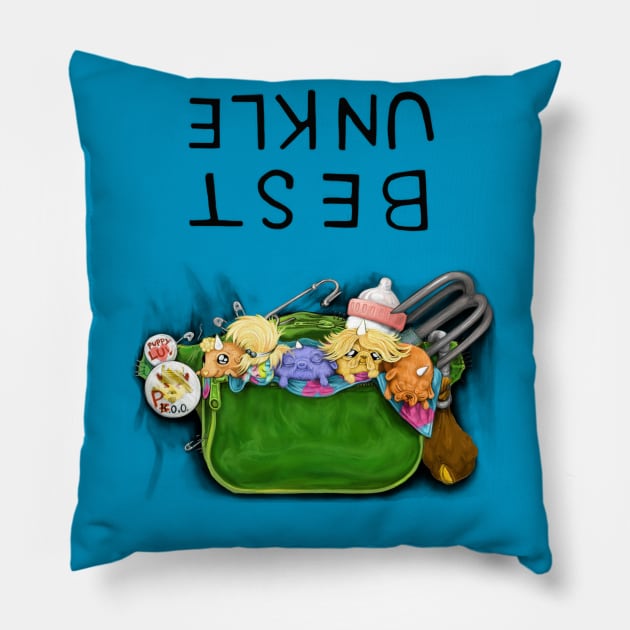 Finn's 'best uncle' shirt and Jake's puppies (Adventure Time fane art)e Pillow by art official sweetener