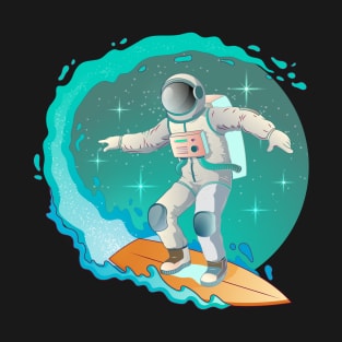 Surfer astronaut on space gift T-Shirt