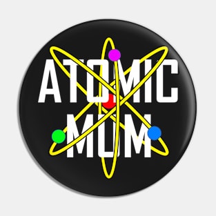 Atomic Mum White Pin