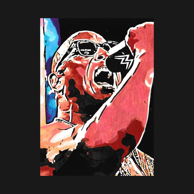 THE ROCK HOLLYWOOD BLOODLINE WWE wrestling Painting by PAULS WRESTLING ART