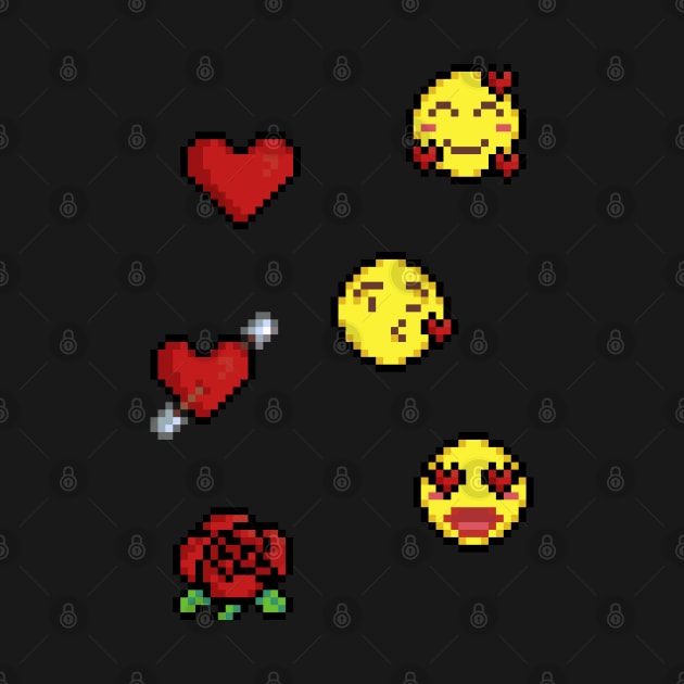 Valentine's Day Pixel Stickers by rafagars