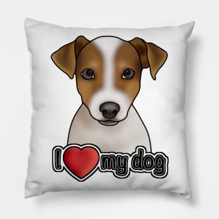 I love my dog - Jack Russell Terrier Pillow