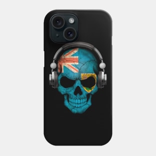 Dark Skull Deejay with Turks and Caicos Flag Phone Case