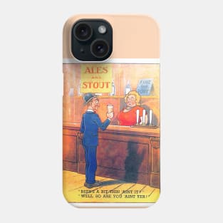 Funny Postcard,  British seaside resort postcard humor. c 1950's Phone Case